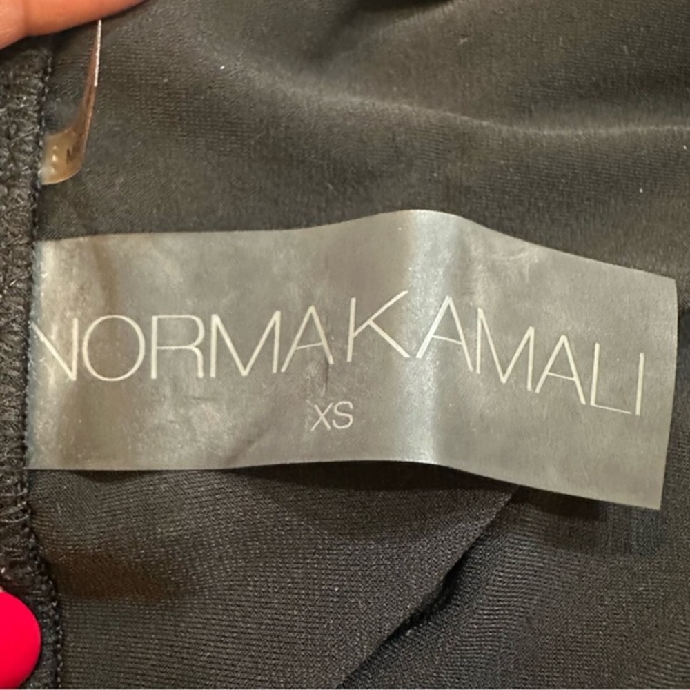 Norma Kamali Gathered Jersey Crop Top Black Ruched Long Sleeves Size XS‎ - Picture 7 of 8